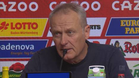Nach dem 1:1 gegen Frankfurt zeigt sich Freiburg-Coach Christian Streich sichtlich enttäuscht und erklärt, dass sie nach der Klatsche am Wochenende noch unter Schock standen. 