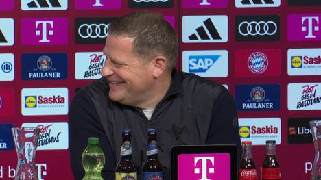 Max Eberl wird als neuer Sportvorstand beim FC Bayern München vorgestellt. Bei einer Journalistenfrage sorgt Eberl für einen großen Lacher.