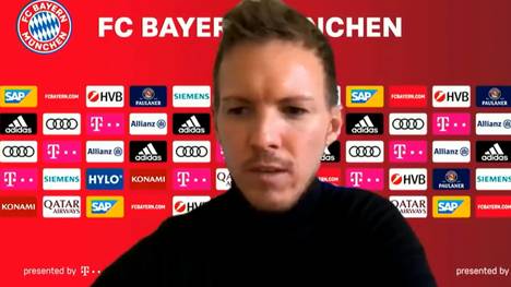 Julian Nagelsmann schwärmt von Bayern-Psychologe Dr. Maximilian Pelka und erklärt, wie der Kontakt zwischen ihm und den Spielern abläuft. 