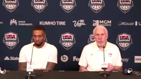 US-Basketball-Coach Gregg Popovich ist nie um deutliche Worte verlegen. Bei einer PK weist er einen Reporter klar in die Schranken.