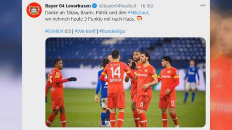 Bayer Leverkusen bedankt sich auf Twitter bei Eigentorschütze Malick Thiaw von Schalke 04. Das kommt bei den Fußball-Fans überhaupt nicht gut an.