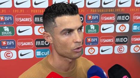Zwei Tore steuerte Cristiano Ronaldo zum 3:2-Sieg im EM-Qualifikationsspiel von Portugal gegen die Slowakei bei. Nach der gesicherten EM-Teilnahme spricht der Superstar über seine nächsten Karriere-Ziele.