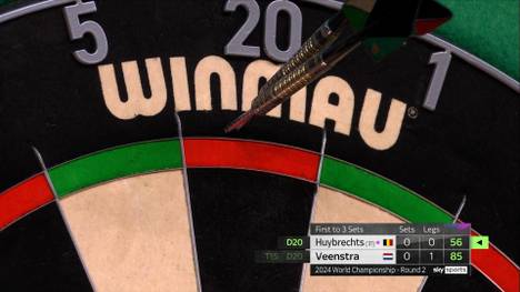 Kim Huybrechts kassiert bei seinem Auftaktmatch der Darts-WM 2024 gegen Richard Veenstra einen White Wash und muss sich von der Weltmeisterschaft verabschieden.