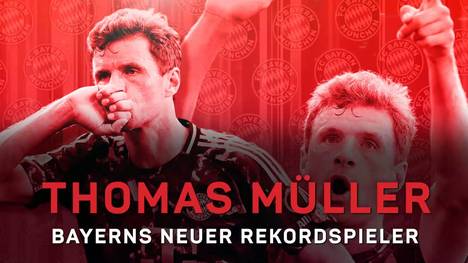 Thomas Müller absolviert beim 2:0 gegen den SC Freiburg sein 710. Pflichtspiel für den FC Bayern und ist damit der Rekordhalter für die meisten Partien des Rekordmeisters.