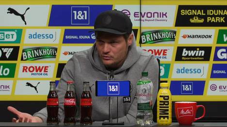 Auf der Pressekonferenz vor dem Bundesliga-Spiel von Borussia Dortmund gegen RB Leipzig spricht BVB-Trainer Edin Terzic über die neuen BVB-Bosse.