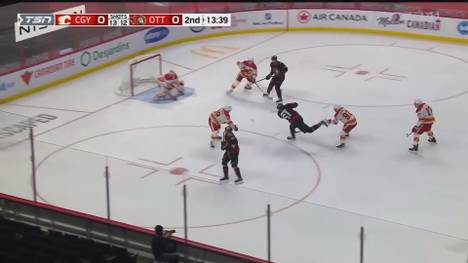 Tim Stützle sammelt weiter Scorerpunkte: Der deutsche Rookie legt beim Sieg der Senators gegen die Calgary Flames zwei Treffer auf. 
