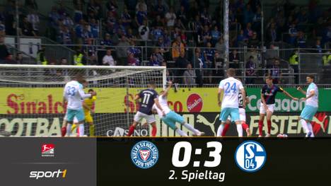 Vor allem dank Stürmer Simon Terodde besiegt der FC Schalke 04 Holstein Kiel und holt die ersten drei Punkte der Saison.