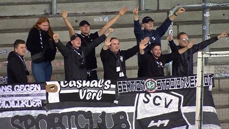Der SC Verl sichert sich im Auswärtsspiel beim SV Sandhausen in der Schlussphase noch einen Punkt - zur Freude des vielleicht kleinsten Gästeblocks im deutschen Profifußball.