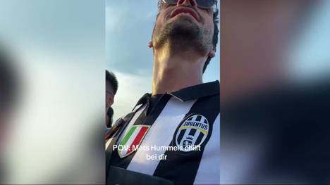 Der BVB-Star Mats Hummels überrascht seine Fans auf dem Festival 'Rolling Loud' im italienischen Trikot von Juventus Turin.