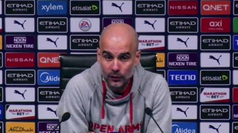 Nach der bitteren 0:2-Niederlage im Derby gegen Manchester United spricht City-Trainer Pep Guardiola über die möglichen Chancen im Titelkampf und erklärt, was jetzt zu tun gilt.