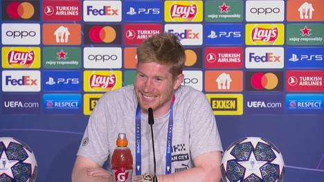 Manchester City trifft im Finale der Champions League auf Inter Mailand. Vor dem Spiel spricht Kevin de Bruyne über Teamkollege Erling Haaland.  