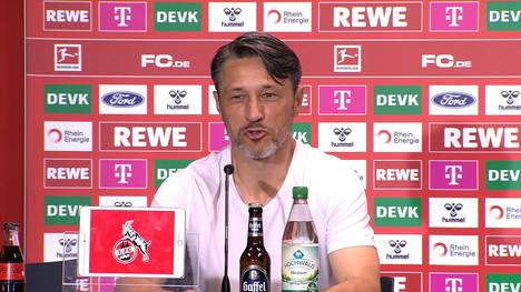 Auf der Pressekonferenz nach dem Bundesligaspiel des VfL Wolfsburg beim 1. FC Köln sorgt Trainer Niko Kovac für einen Lacher.