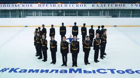 Dieses Propaganda-Video sorgt derzeit im Netz für Empörung. Das russische Verteidigungsministerium will damit eine Reaktion auf den Fall der Eiskunstläuferin Kamila Walijewa zeigen. 