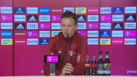 Bayern-Trainer Julians Nagelsmann spricht erstmals auf der Pressekonferenz über den Abgang von Niklas Süle nach dieser Saison. 