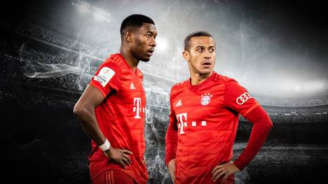 David Alaba und Thiago sind die Personal-Baustellen beim FC Bayern. Die Abgänge der beiden würden Lücken im Kader reißen.