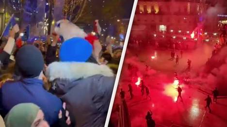 Frankreich feiert den Finaleinzug der Equipe Tricolore bei der Fußball-WM. Doch die Feierlichkeiten wurden in einigen Teilen des Landes zu Ausschreitungen zwischen den Fanlagern und der Polizei. 