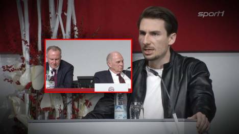 Volle Breitseite für Uli Hoeneß: Auf der Jahreshauptversammlung 2018 erntete der damalige Bayern-Präsident heftige Kritik von FCB-Mitglied Johannes Bachmayr.