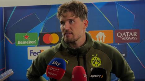 BVB-Torhüter Gregor Kobel äußert sich nach dem Auftaktsieg in der Champions League zum Debüt-Treffer von Serhou Guirassy - und findet dabei auch lobende Worte für Kapitän Emre Can. 