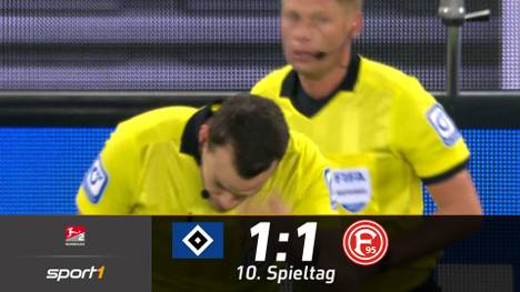 Der Hamburger SV kommt erneut nicht über das Unentschieden hinaus. Gegen Fortuna Düsseldorf führt der HSV lange in Überzahl - bis die Fortuna durch Bozenik das Tor zum 1:1 erzielt.
