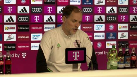 Auf der Pressekonferenz spricht Bayern-Trainer Thomas Tuchel über den Platzverweis gegen Leroy Sané im Länderspiel gegen Österreich.