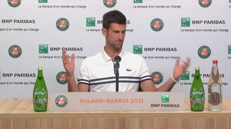 Novak Djokovic hat sich bei den French Open ins Halbfinale gebrüllt. Nach dem Match erklärt er seine bizarre Brüll-Attacke