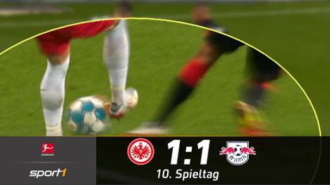 Mit einem Tor in aller letzter Sekunde rettet die Eintracht noch einen Punkt gegen RB Leipzig. Zuvor hatten die roten Bullen gute Gelegenheiten ihre Führung auszubauen.