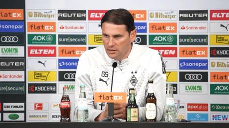 Gladbachs Trainer Gerardo Seoane spricht vor dem Spiel über den kommenden Gegner Borussia Dortmund, der aus einer "Englischen Woche" kommt.