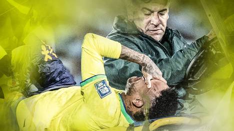 Schock-Moment für Neymar! Der Superstar verletzte sich im Qualifikationsspiel gegen Uruguay schwer, sogar ein Karriere-Aus ist nicht unmöglich.