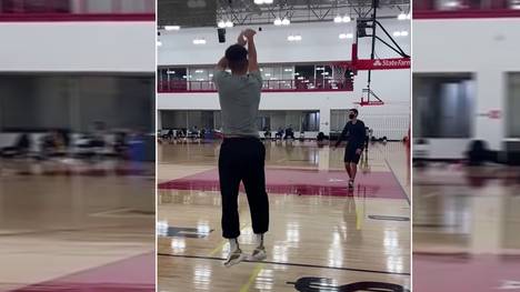 Steph Curry, Star der Golden State Warriors, ist nach langer Verletzungspause endlich wieder zurück auf dem Court. Ein Trainingsvideo verzückt nun die Fans.