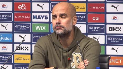 Nach dem Last-Minute-Sieg gegen Fulham erklärte Pep Guardiola, wieso sein Stürmer Erling Haaland beim Elfmeter so nervös war und leistet sich dabei einen kuriosen Mathe-Fauxpas.