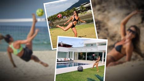 Natalia Guitler ist die Königin am Strand von Rio. Die Brasilianerin ist Weltmeisterin im Footvolley und zeigt ihre Skills mit dem Fußball.
