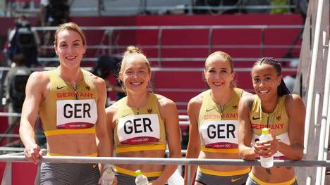  Rebekka Haase, Alexandra Burghardt, Tatjana Pinto und Gina Lückenkemper gewannen ihren Vorlauf bei brüllender Hitze am Vormittag in 42,00 Sekunden und verbuchten damit die insgesamt drittbeste Zeit. Jetzt dürfen sie auf eine Medaille hoffen.