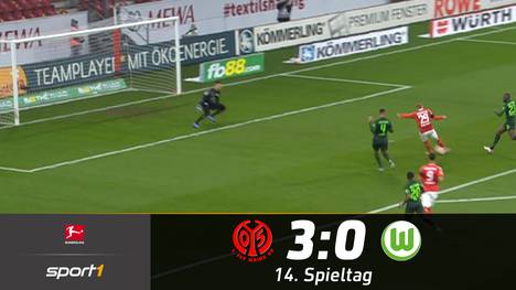 Der 1. FSV Mainz 05 schnuppert weiter an den internationalen Plätzen. Beim 3:0 gegen den VfL Wolfsburg legen die Mainzer einen Blitzstart hin.