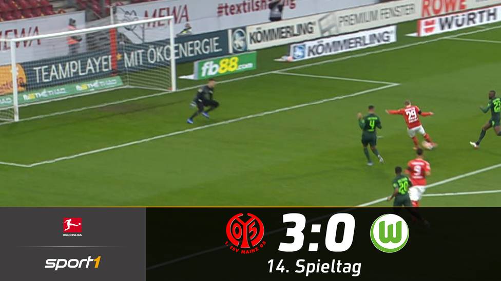 Der 1. FSV Mainz 05 schnuppert weiter an den internationalen Plätzen. Beim 3:0 gegen den VfL Wolfsburg legen die Mainzer einen Blitzstart hin.