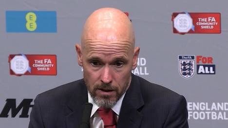 Manchester United verspielte sowohl im Spiel als auch im Elfmeterschießen des Community Shields die Führung gegen Manchester City. Trainer Erik ten Hag versuchte trotz der Niederlage positiv zu bleiben.