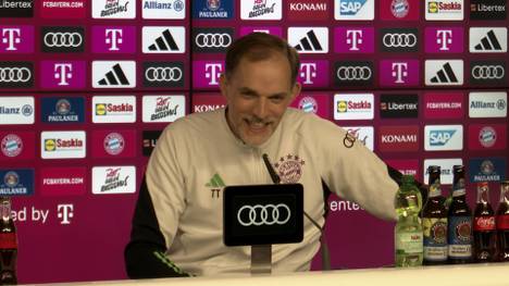Auf der Pressekonferenz wird Thomas Tuchel erneut auf Didi Hamann angesprochen, der Bayern-Trainer muss lachen.