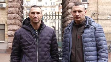 Die beiden Box-Legenden Wladimir und Vitali Klitschko fordern Unterstützung für die Ukraine und Zusammenhalt des eigenen Volkes im Krieg. 