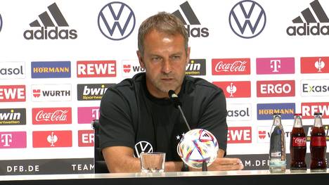 Auf der DFB-Pressekonferenz appelliert Bundestrainer Hansi Flick an die FIFA und UEFA. Vier Spiele der Nations League hintereinander seien für die Spieler nach einer langen Saison zu viel. 