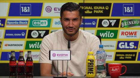 Nuri Sahin geht voller Zuversicht und Energie in sein Pflichtspieldebüt als Trainer von Borussia Dortmund. Dabei schwärmt er ganz besonders von einem Neuzugang.