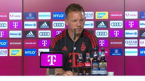 Auf der Pressekonferenz vor dem Spiel gegen Gladbach spricht Trainer Julian Nagelsmann über die Auslosung der Champions League. 