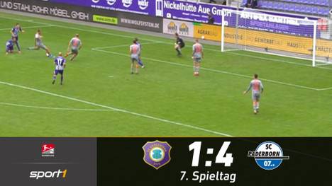 Mit einem verdient 4:1-Auswärtssieg in Aue stürmt der SC Paderborn an die Tabellenspitze der 2. Bundesliga.