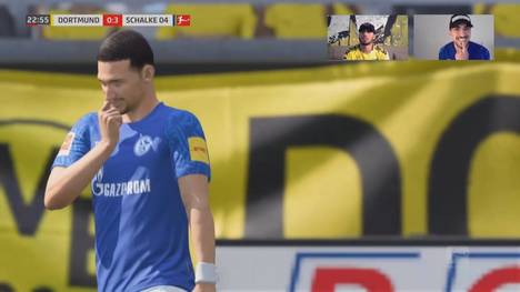 Das virtuelle Revierderby bei der Bundesliga Home Challenge ist eine deutliche Angelegenheit. Achraf Hakimi ist gegen Nassim Boujellab chancenlos.