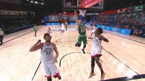 Der Titelverteidiger der NBA, die Toronto Raptors, müssen die erste Niederlage nach dem Restart der nordamerikanischen Basketball-Liga hinnehmen: Die Kanadier unterliegen den Boston Celtics deutlich mit 100:122.