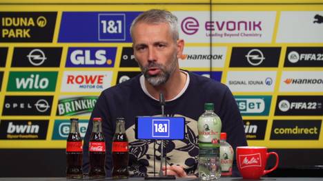 BVB-Cheftrainer Marco Rose spricht in der Pressekonferenz über die immer wieder auftretenden Verletzungen seiner Spieler. Dabei erzählt er auch wie sich Erling Haaland wirklich verletzt hat.