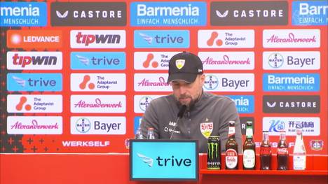 VfB-Trainer Sebastian Hoeneß äußert sich nach dem Remis gegen Bayer Leverkusen zur Schiedsrichterleistung von Felix Zwayer.