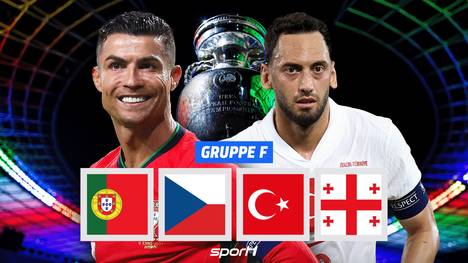 In Gruppe F der EM 2024 treffen Gegensätze aufeinander: Favorit Portugal rund um Superstar Cristiano Ronaldo trifft auf Debütant Georgien. Dahinter liefern sich die Türkei und Tschechien ein Duell um das zweite Ticket fürs Achtelfinale. Wer schafft es in die K.o.-Runde? Wer fährt vorzeitig nach Hause? Wir blicken in der Analyse drauf!