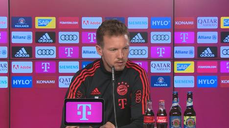 Auf der Pressekonferenz kurz vor der Bundesligabegegnung der Bayern auf Werder Bremen gibt Trainer Julian Nagelsmann ein Update zum Personal. 