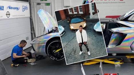 Pierre-Emerick Aubameyang widmet sich in der Sommerpause seinem Lieblingsthema Luxusautos. Sein Lamborghini bekommt einen extravaganten Look.