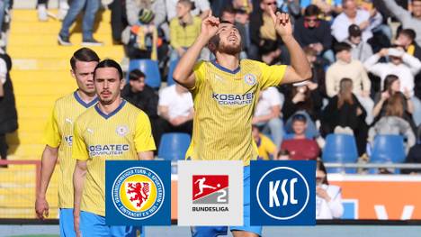 Braunschweig klettert durch den Heimsieg gegen Karlsruhe aus der Abstiegszone. Für die Eintracht ist es der bereits fünfte Sieg aus den letzten sechs Partien.