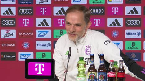 Besonders gut gelaunt war Thomas Tuchel bei der Pressekonferenz vor dem Frankfurt-Spiel.  Ein Reporter fragt nach dem Grund für seine gute Laune.